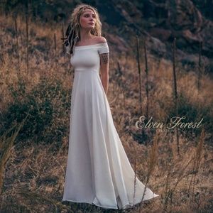 Bohemian Ivory Wedding Dress, Bride, Gypsy, Boho